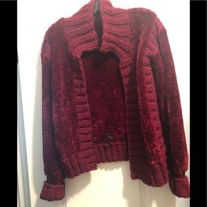 Hand knitted Wine Sweater